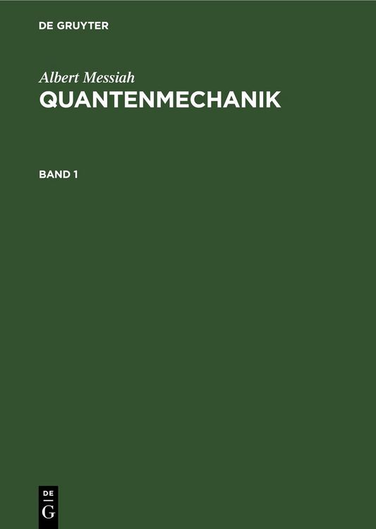 Produktbild: Quantenmechanik. Band 1