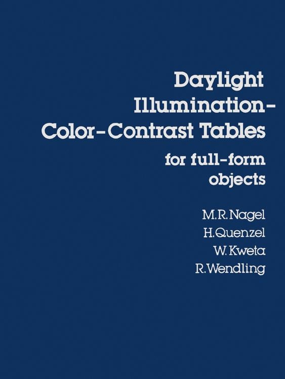 Produktbild: Daylight Illumination-Color-Contrast Tables for Full-form Objects