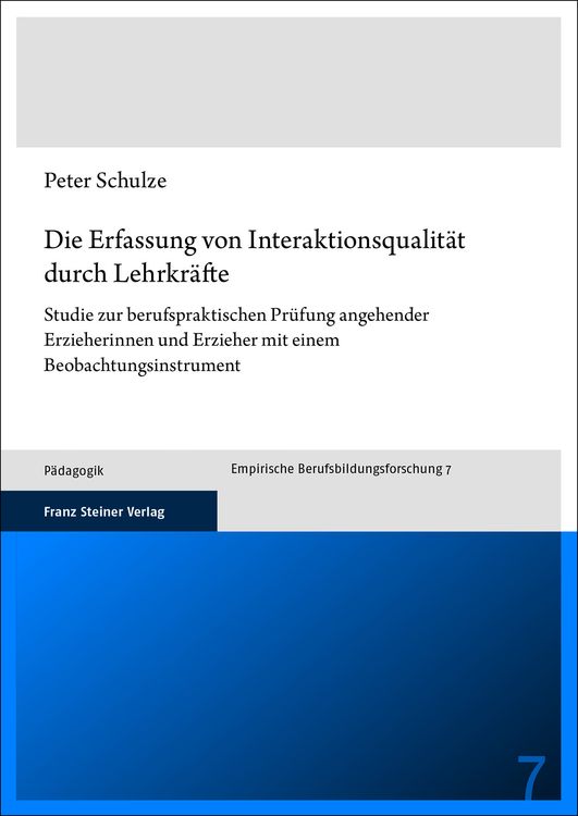 Produktbild: Schulze, P: Erfassung von Interaktionsqualit&auml;t durch Lehrkr&auml;