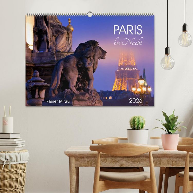 Produktbild: Paris bei Nacht 2026 (Wandkalender 2026 DIN A2 quer), CALVENDO Monatskalender
