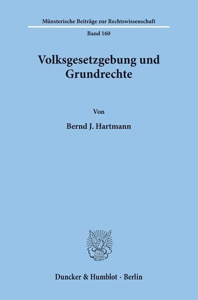 Produktbild: Volksgesetzgebung und Grundrechte.