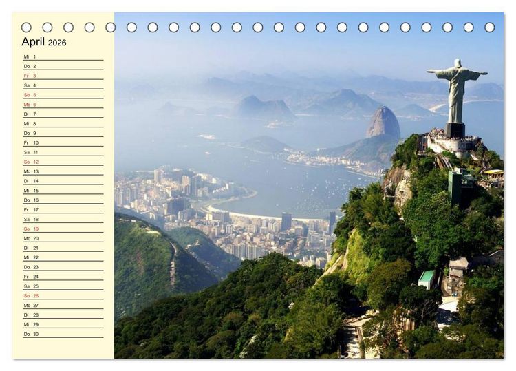 Produktbild: Brasilien. Faszinierend und gro&szlig; wie ein Kontinent (Tischkalender 2026 DIN A5 quer), CALVENDO Monatskalender