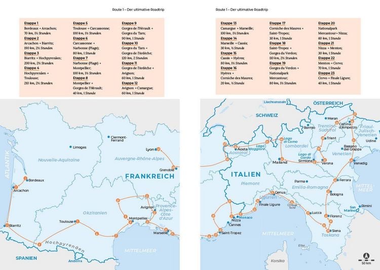 Produktbild: Reise Know-How Roadtrip Handbuch S&uuml;dfrankreich & Norditalien