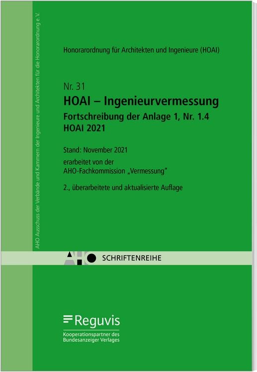 Produktbild: HOAI - Ingenieurvermessung - Fortschreibung der Anlage 1, Nr. 1.4 HOAI 2021