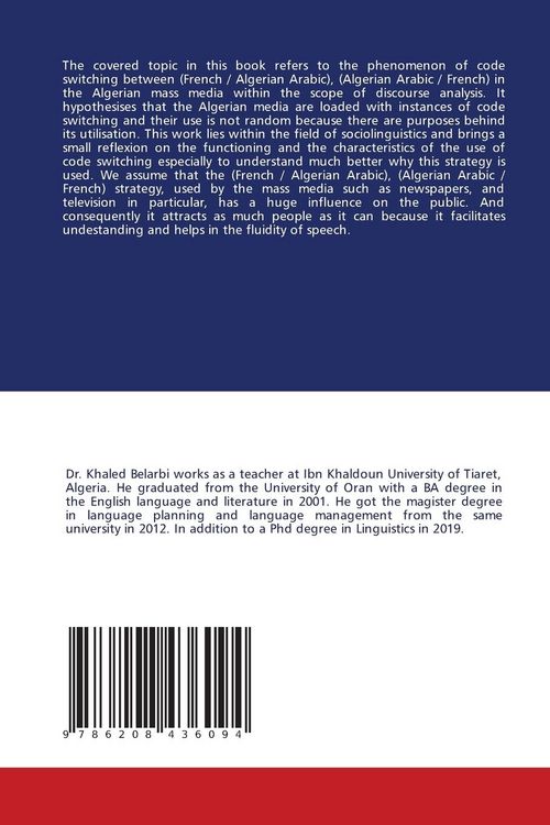Produktbild: Discourse Analysis of Code Switching in the Algerian Mass Media
