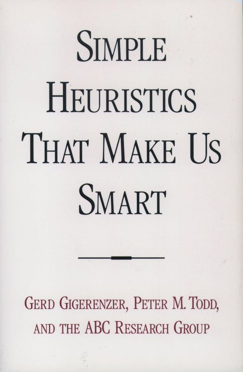Produktbild: Simple Heuristics that Make Us Smart
