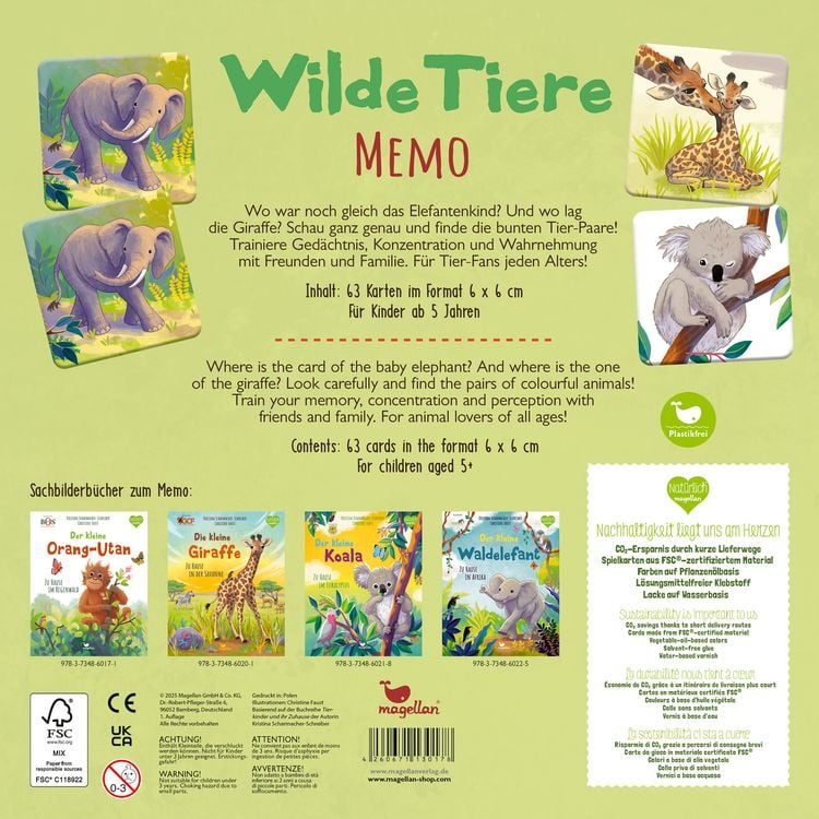Produktbild: Wilde Tiere - Memo