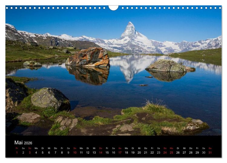 Produktbild: Momente der Sehnsucht: Schweizer Bergwelten (Wandkalender 2026 DIN A3 quer), CALVENDO Monatskalender