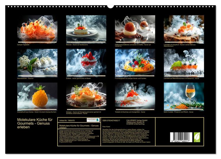 Produktbild: Molekulare K&uuml;che f&uuml;r Gourmets - Genuss erleben (hochwertiger Premium Wandkalender 2026 DIN A2 quer), Kunstdruck in Hochglanz