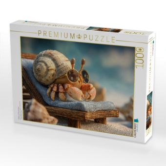 Produktbild: CALVENDO Puzzle Krabbe auf Ferienmodus | 1000 Teile Lege-Gr&ouml;&szlig;e 64x48cm Foto-Puzzle f&uuml;r gl&uuml;ckliche Stunden