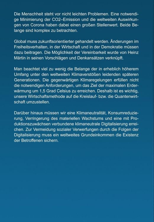 Produktbild: Wir m&uuml;ssen f&uuml;r die Menschheit auf unserem Planeten Vieles &auml;ndern