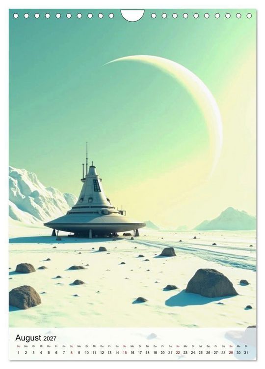 Produktbild: Retro Sci-Fi - Aufbruch zu neuen Grenzen (Wandkalender 2027 DIN A4 hoch), CALVENDO Monatskalender