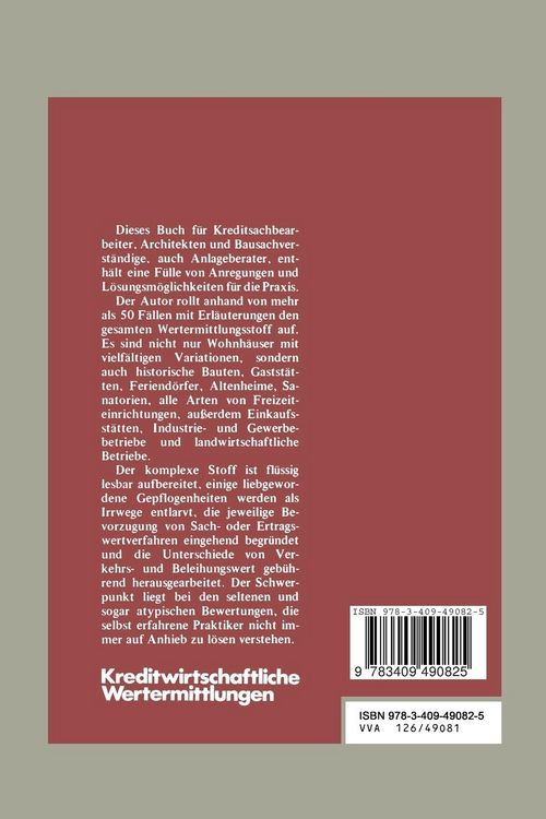 Produktbild: Kreditwirtschaftliche Wertermittlungen