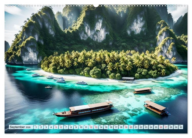 Produktbild: Archipelago's Exotic paradise trip (Wall Calendar 2026 DIN A2 landscape), CALVENDO 12 Month Wall Calendar