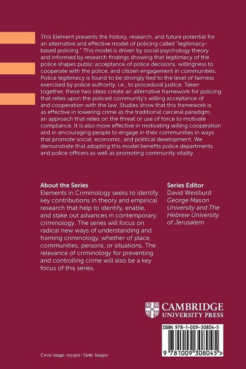 Produktbild: Legitimacy-Based Policing and the Promotion of Community Vitality