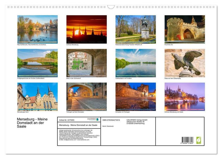 Produktbild: Merseburg - Meine Domstadt an der Saale (Wandkalender 2027 DIN A2 quer), CALVENDO Monatskalender