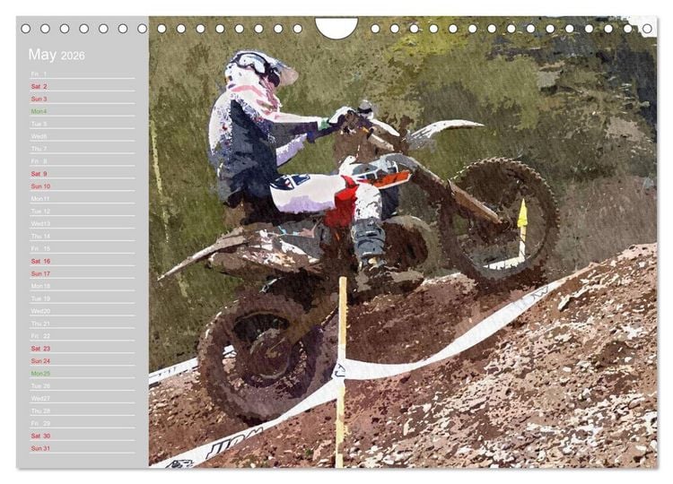 Produktbild: ENDURO RACING 2 (Wall Calendar 2026 DIN A4 landscape), CALVENDO 12 Month Wall Calendar