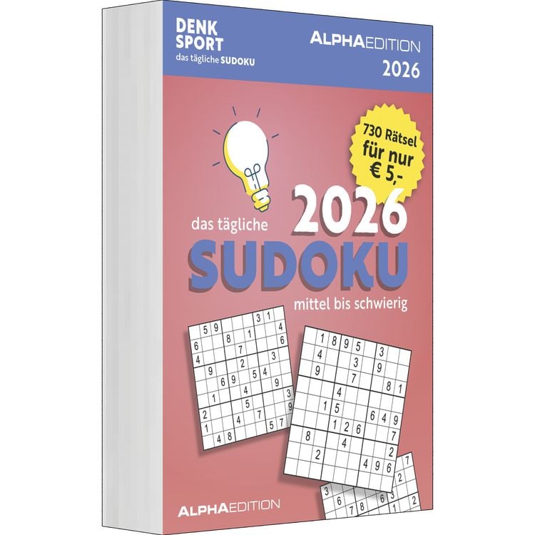 Produktbild: Das tägliche Sudoku 2026 - Tagesabreißkalender -14,8x21,0 - Rätselkalender - Knobelkalender
