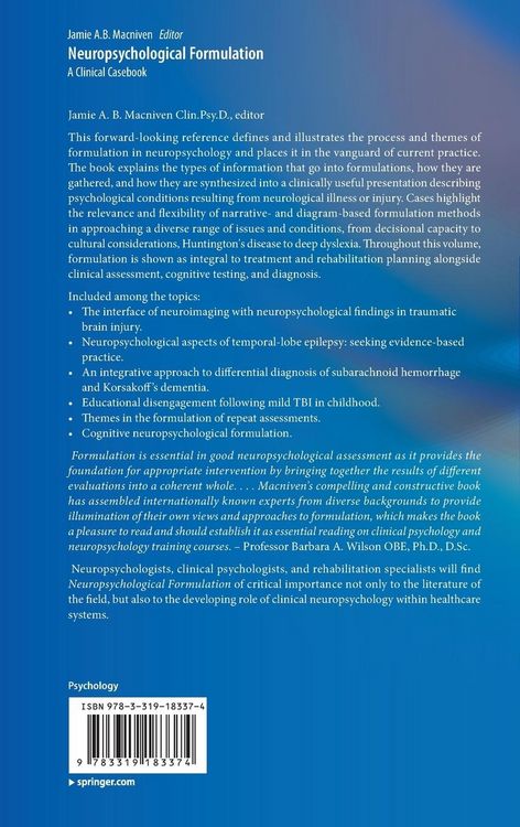 Produktbild: Neuropsychological Formulation