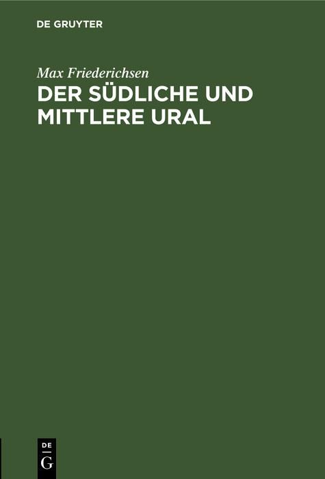 Produktbild: Der S&uuml;dliche und Mittlere Ural
