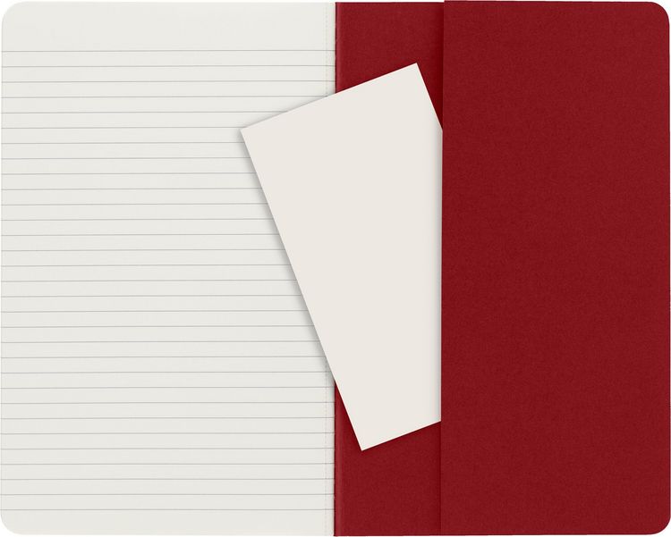 Produktbild: Moleskine Cahier Pocket Ruled Red Cover L. 3er Pack