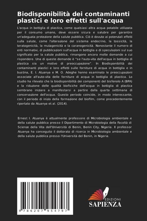 Produktbild: Biodisponibilit&agrave; dei contaminanti plastici e loro effetti sull'acqua