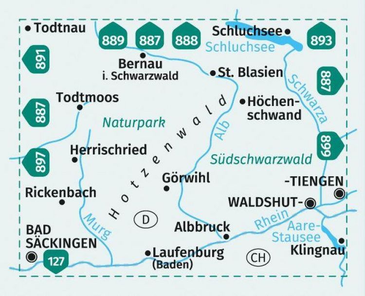 Produktbild: KOMPASS Wanderkarte 898 St. Blasien, Todtmoos, Hotzenwald, Naturpark S&uuml;dschwarzwald 1:25.000