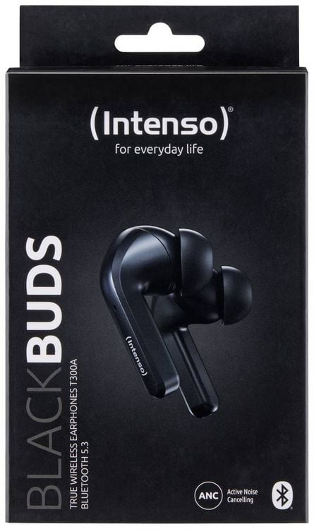 Produktbild: Intenso T300A In Ear Headset Bluetooth&reg; Stereo Schwarz Noise Cancelling Batterieladeanzeige, Headset, Ladecase, Touch-Steuerung