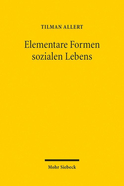 Produktbild: Elementare Formen sozialen Lebens