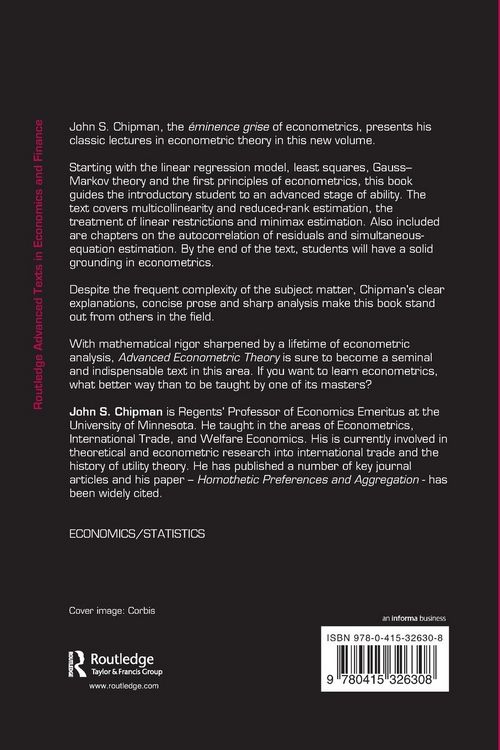 Produktbild: Advanced Econometric Theory