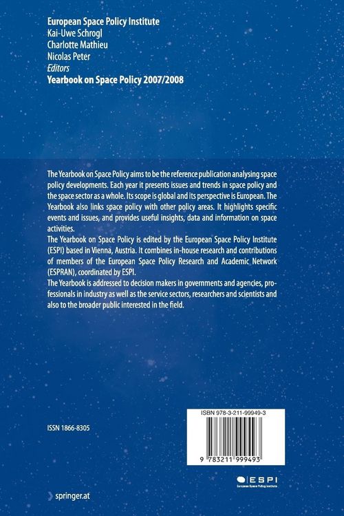 Produktbild: Yearbook on Space Policy 2007/2008