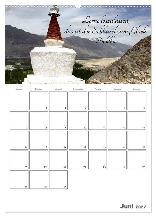 Produktbild: Harmonie und Freude Buddhistische Weisheiten 2027 (Wandkalender 2027 DIN A2 hoch), CALVENDO Monatskalender