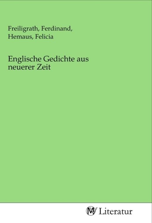 Produktbild: Englische Gedichte aus neuerer Zeit