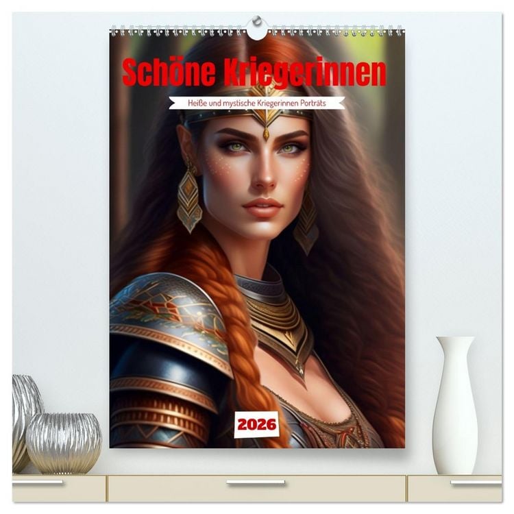 Produktbild: Sch&ouml;ne Kriegerinnen (hochwertiger Premium Wandkalender 2026 DIN A2 hoch), Kunstdruck in Hochglanz