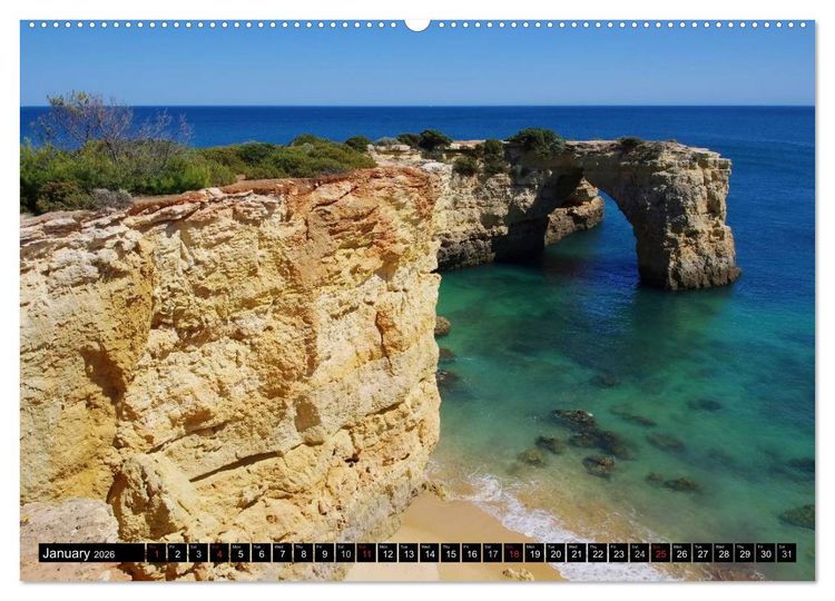 Produktbild: Algarve - The most beautiful European coast (High Quality Premium Wall Calendar 2026 DIN A2 landscape),CALVENDO 12 Month Wall Calendar