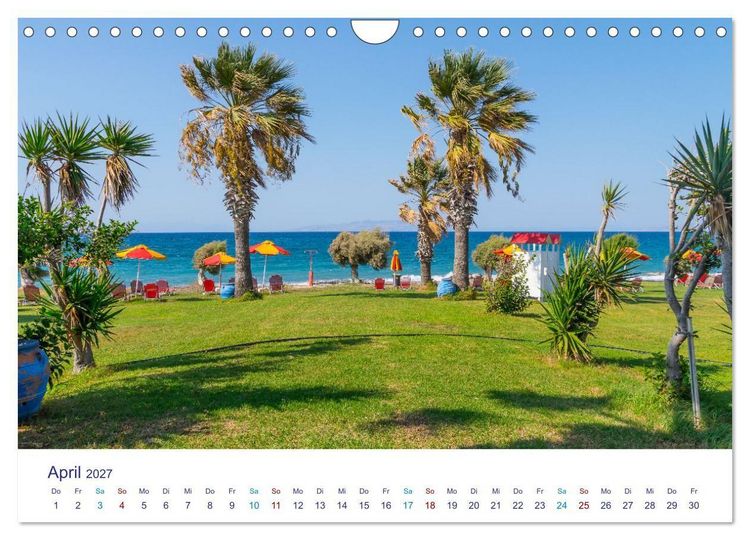 Produktbild: Str&auml;nde der Insel Rhodos (Wandkalender 2027 DIN A4 quer), CALVENDO Monatskalender