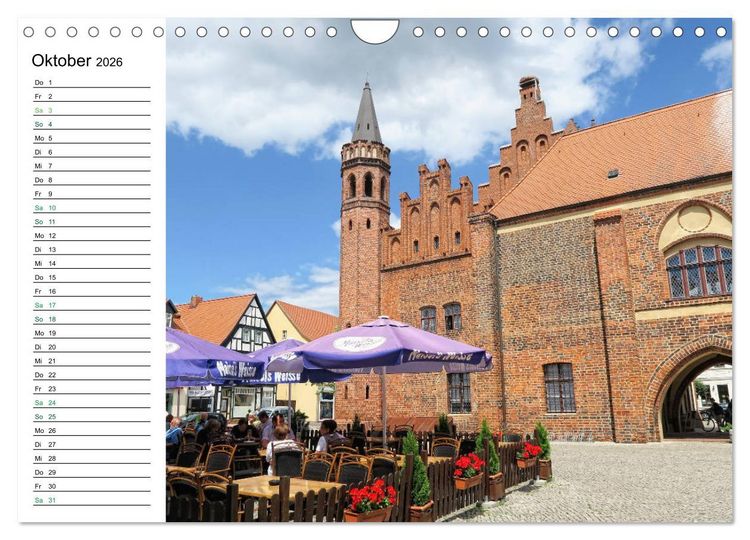 Produktbild: Tangerm&uuml;nde - Fachwerk- und Backsteinbauten-Stadt an der Elbe (Wandkalender 2026 DIN A4 quer), CALVENDO Monatskalender