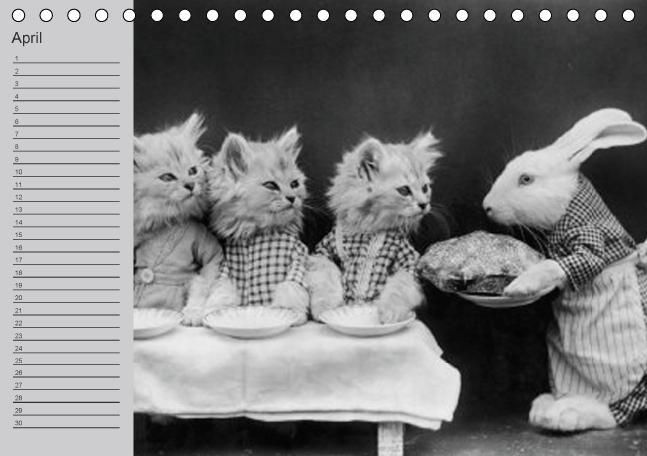 Produktbild: Katzen und Hunde - Nostalgie auf Pfoten (Tischkalender immerw&auml;hrend DIN A5 quer)