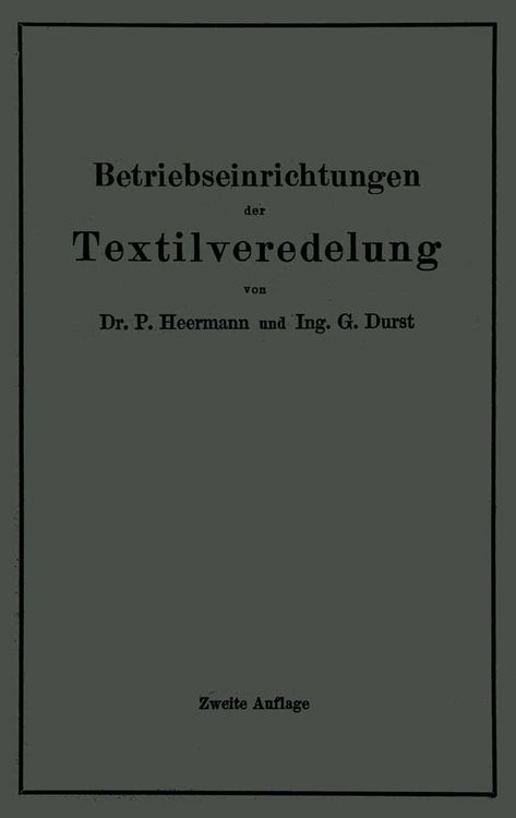 Produktbild: Betriebseinrichtungen der Textilveredelung