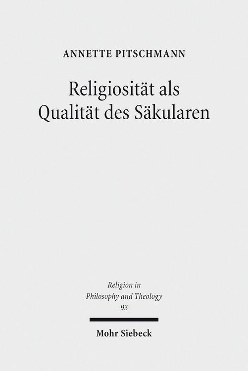 Produktbild: Religiosit&auml;t als Qualit&auml;t des S&auml;kularen