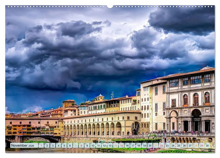 Produktbild: Florenz - Sch&ouml;nheit in der Toskana (hochwertiger Premium Wandkalender 2026 DIN A2 quer), Kunstdruck in Hochglanz