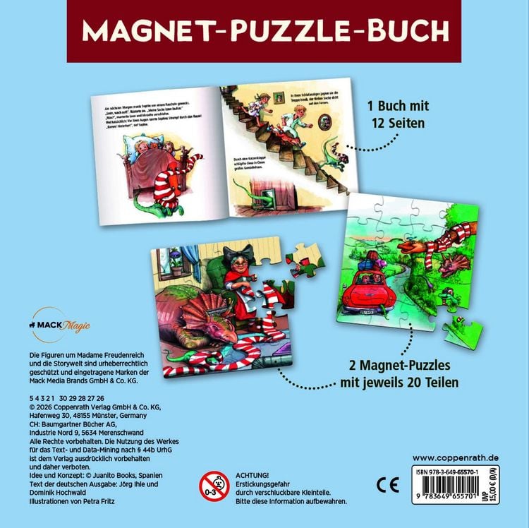Produktbild: Magnet-Puzzlebuch: Dinosaurier in Omas Garten