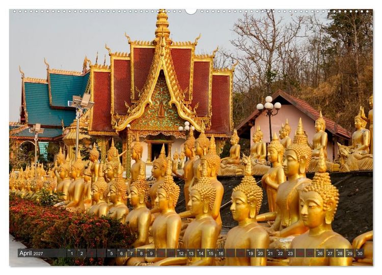 Produktbild: Kambodscha - Laos - Bangkok (hochwertiger Premium Wandkalender 2027 DIN A2 quer), Kunstdruck in Hochglanz