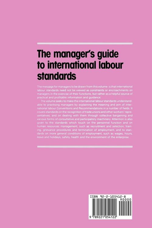 Produktbild: The manager's guide to international labour standards (Management Development Series No. 23)