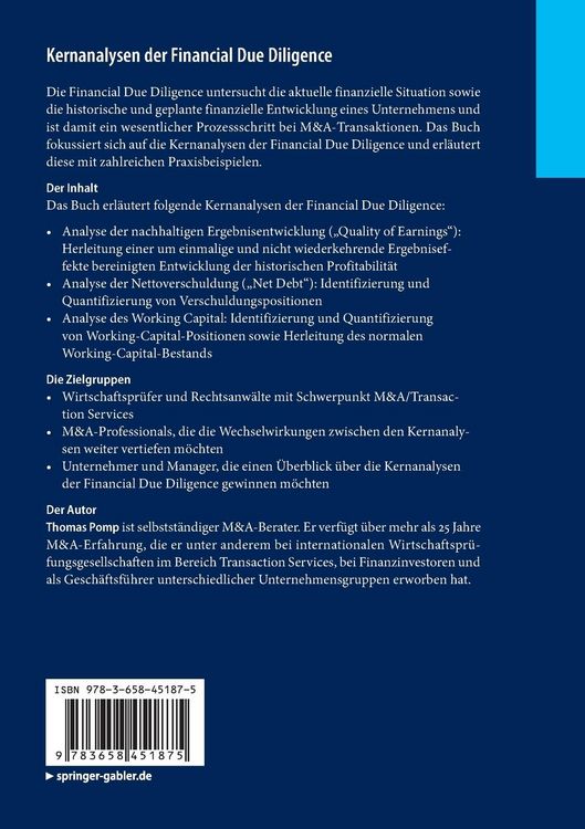 Produktbild: Kernanalysen der Financial Due Diligence