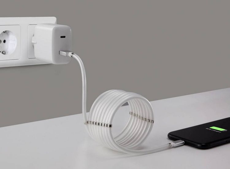 Produktbild: Renkforce USB-Kabel USB 2.0 USB-A Stecker, Apple Lightning Stecker 1.00m Wei&szlig; TO-6897012