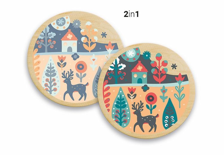 Produktbild: CreArt, Malen nach Zahlen Wooden - Winterruhe