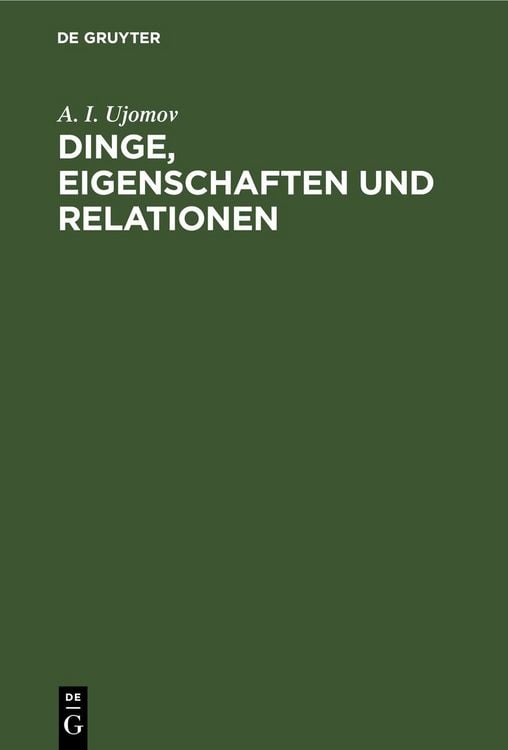 Produktbild: Dinge, Eigenschaften und Relationen