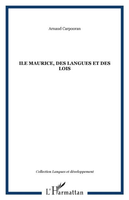 Produktbild: Ile maurice / des langues et des lois