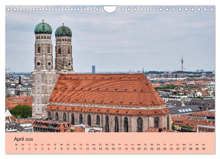 Produktbild: M&uuml;nchen - Unterwegs in der bayrischen Landeshauptstadt (Wandkalender 2026 DIN A4 quer), CALVENDO Monatskalender